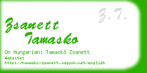 zsanett tamasko business card